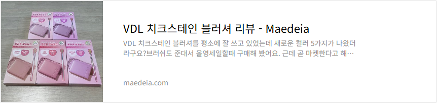 VDL 치크스테인 블러셔 리뷰VDL 치크스테인 블러셔 리뷰