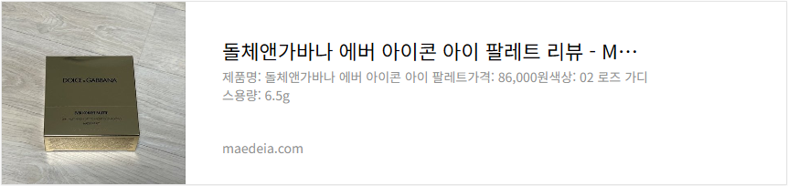 돌체앤가바나 에버 아이콘 아이 팔레트 리뷰