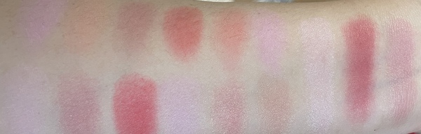 디올 블러셔들 비교 발색