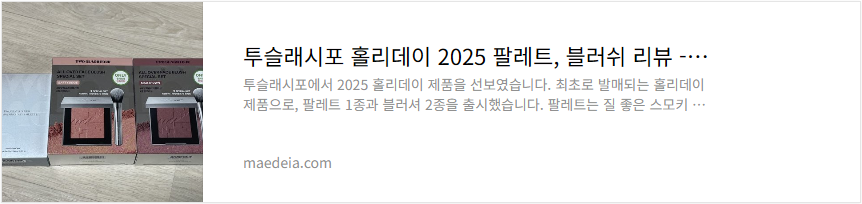 투슬래시포 홀리데이 2025 팔레트, 블러쉬 리뷰
