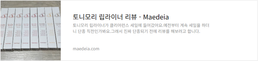 토니모리 립라이너 리뷰
