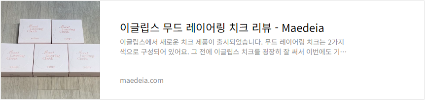 이글립스 무드 레이어링 치크 리뷰