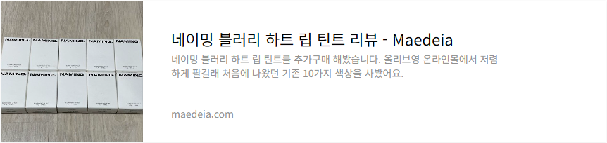 네이밍 블러리 하트 립 틴트 리뷰