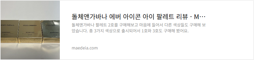 돌체앤가바나 에버 아이콘 아이 팔레트 리뷰